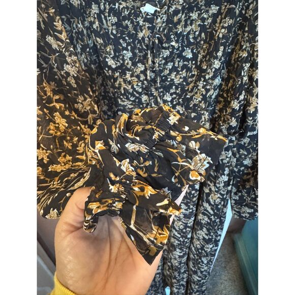 &Merci Black Floral Maxi Dress Large - Picture 7 of 8